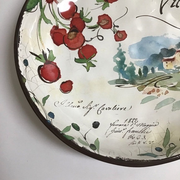 Dash of That Julie Paton Villa Tomato Salad Dessert Bowl Interamerican Products - Picture 9 of 14